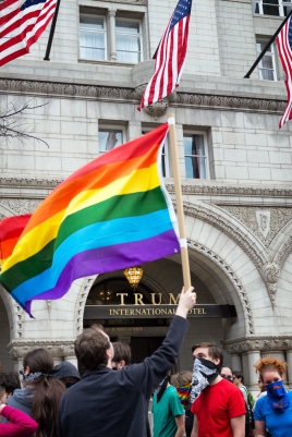 Pride Flag Trump Hotel DC